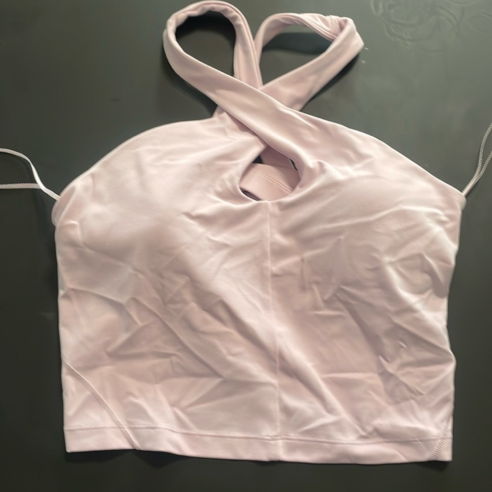 Lululemon pink sports bra top size 8